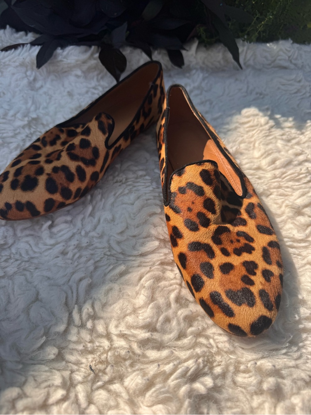 JCrew Leopard Print Women's Slip-On Loafers - Brown/Black size 8